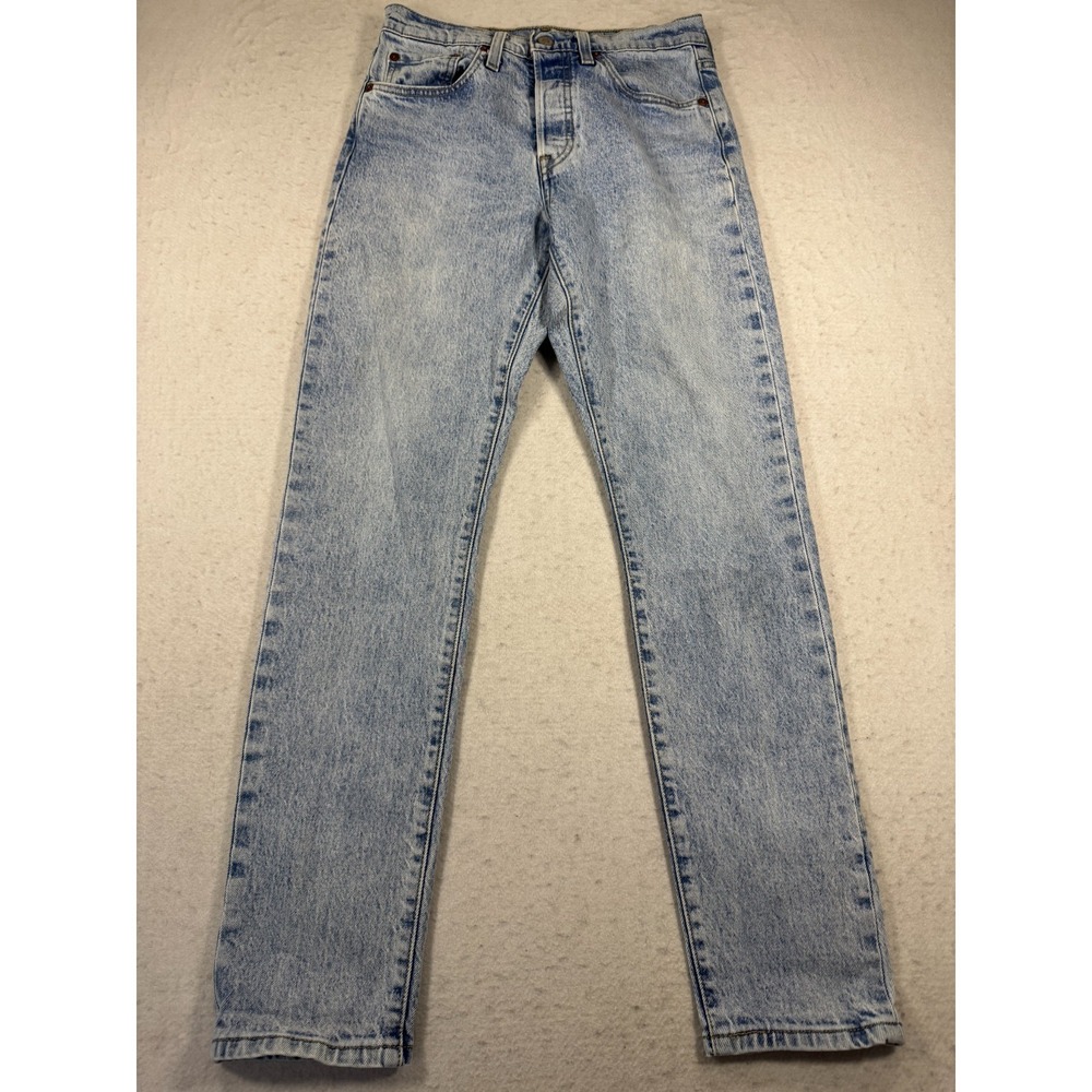 Vintage Levi's 501 Jeans Womens 26x30 Blue Denim Light Wash Mid Rise Skinny Leg